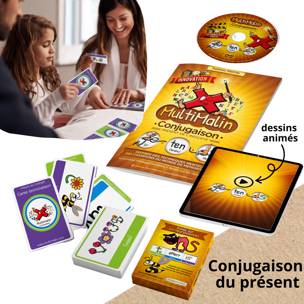 Le Pack français Multimalin (conjugaison du présent + conjugaison du passé + orthographe) au CANADA !