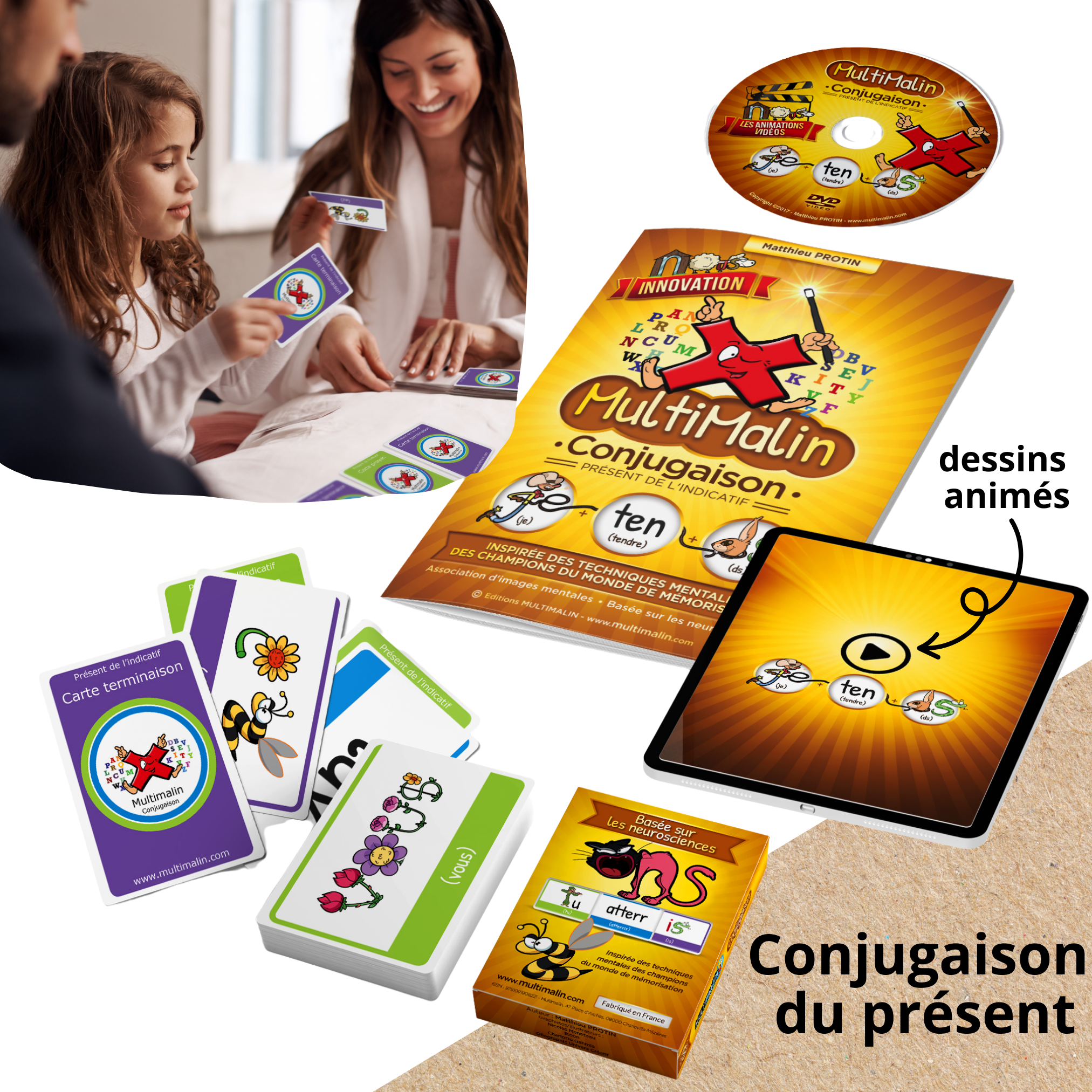 Le Pack français Multimalin (conjugaison du présent + conjugaison du passé + orthographe) au CANADA !