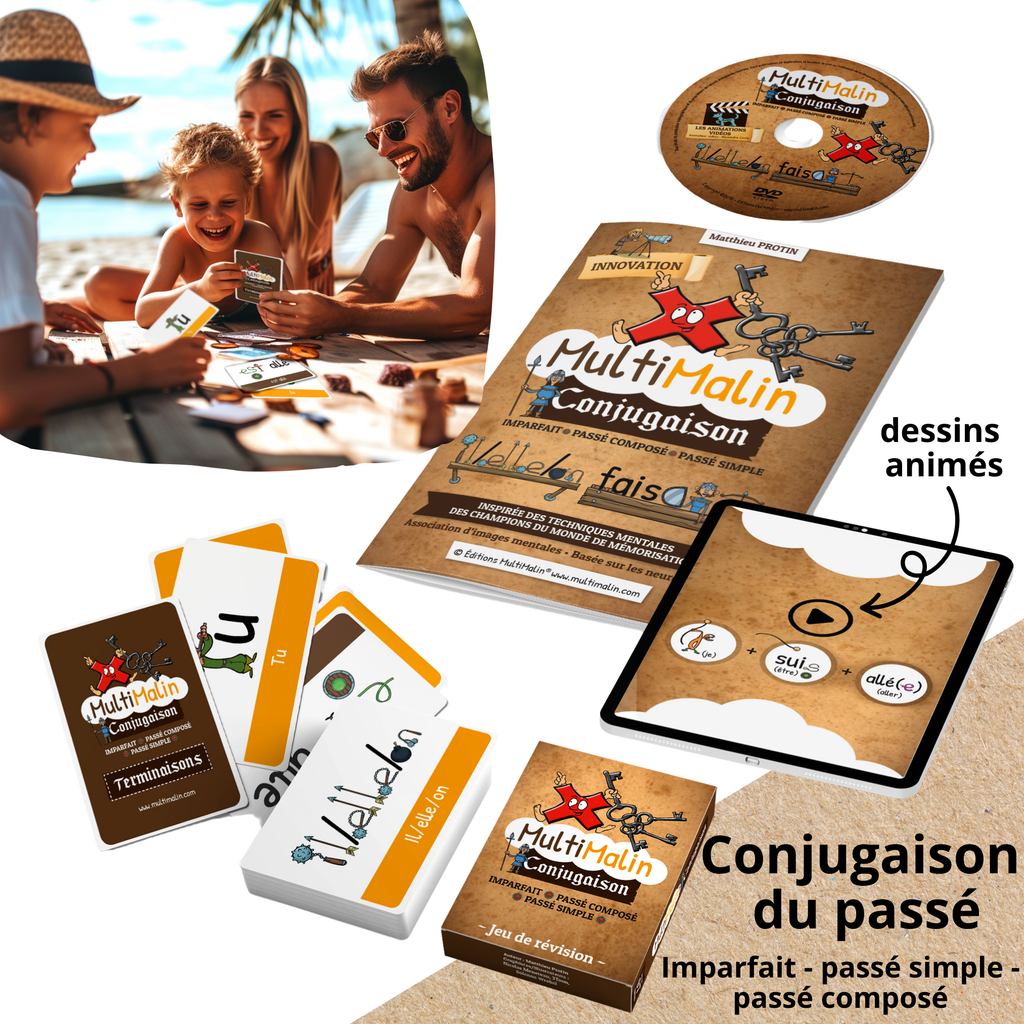 Le Pack français Multimalin (conjugaison du présent + conjugaison du passé + orthographe) au CANADA !