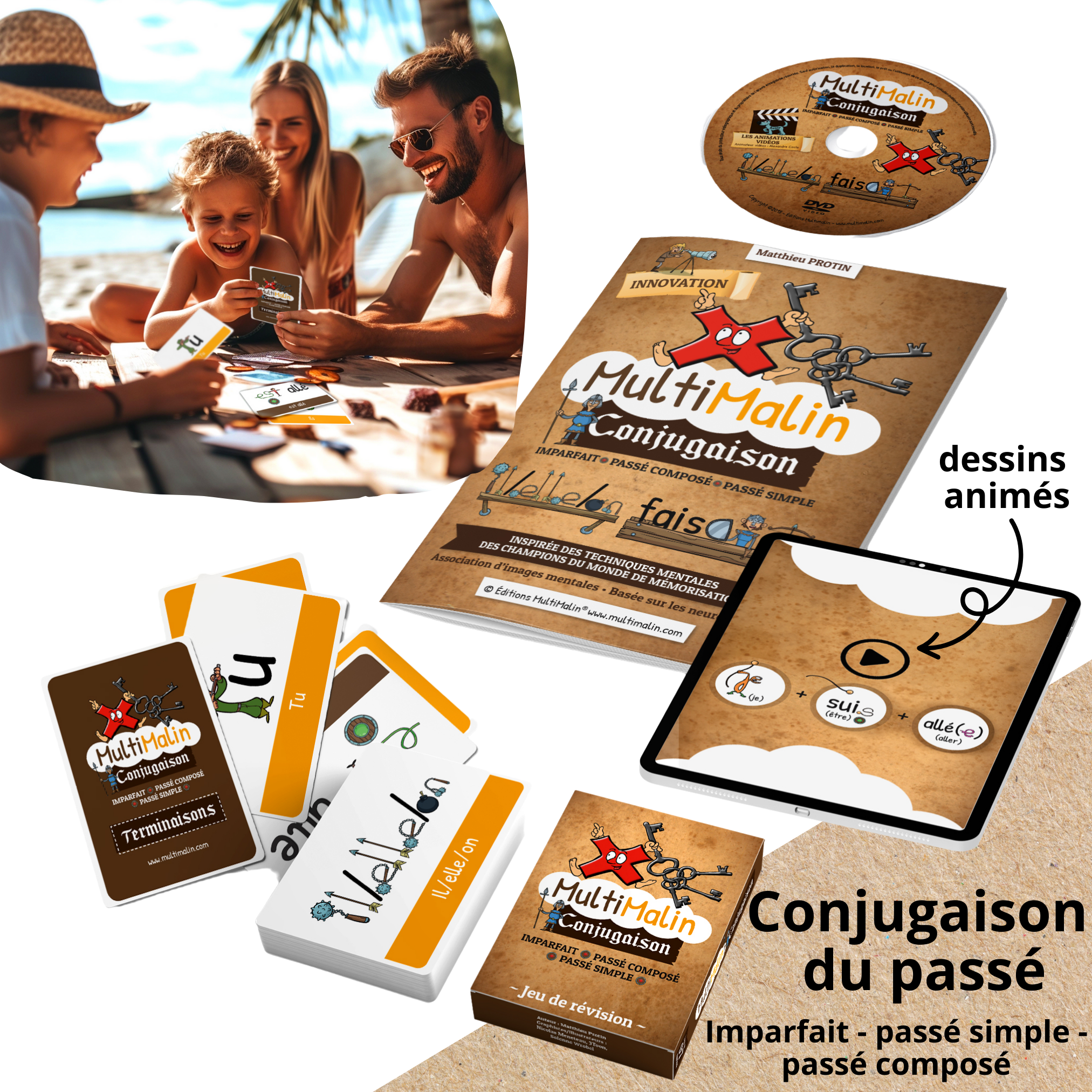 Le Pack français Multimalin (conjugaison du présent + conjugaison du passé + orthographe) au CANADA !