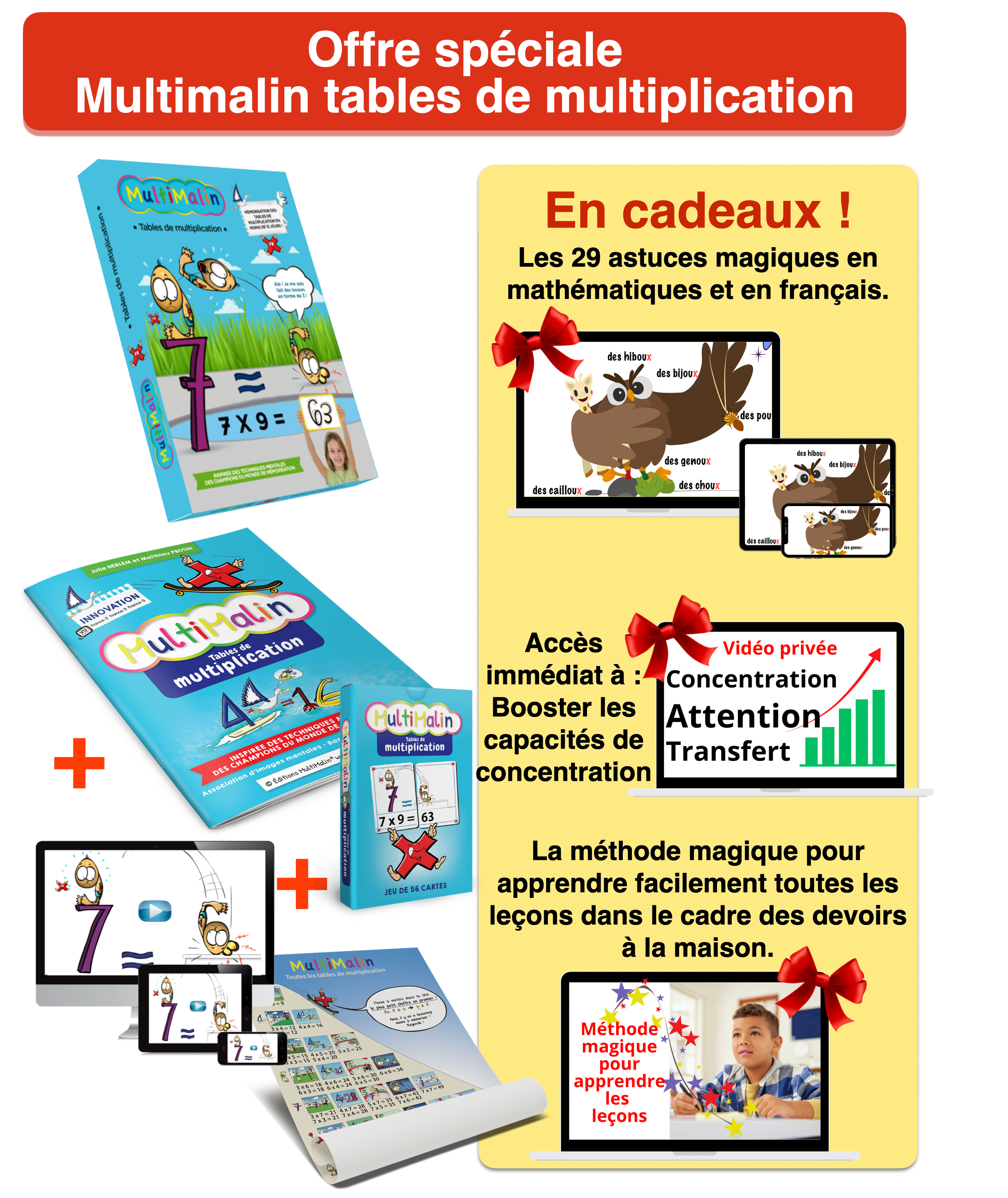 Multimalin tables de multiplication : offre spéciale !